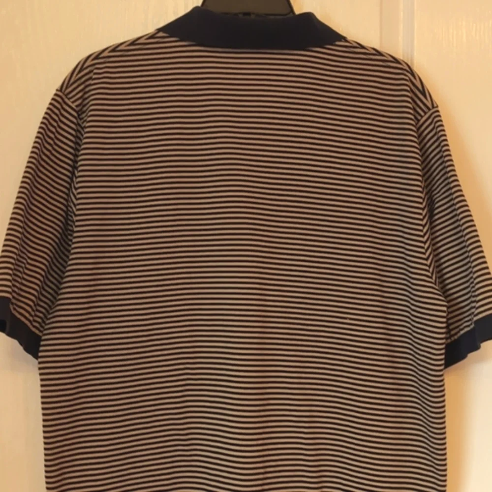 Ralph Lauren Polo Golf Pima Cotton Pique Shirt. Size Large. Khaki/Navy
